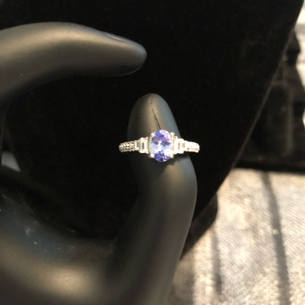 🔥🔥💍 Tanzanite Ring in 925 Platinum 💍🔥🔥
